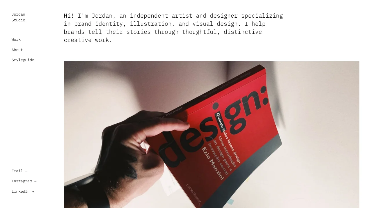 Screenshot of Minimalist Graphic Designer Portfolio
